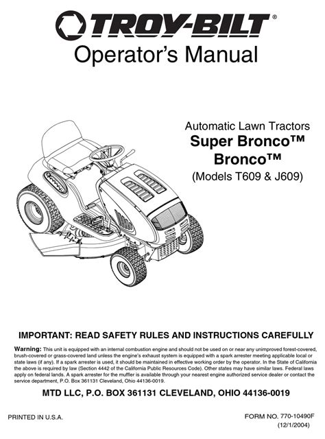 Troy-bilt bronco manual. Things To Know About Troy-bilt bronco manual. 